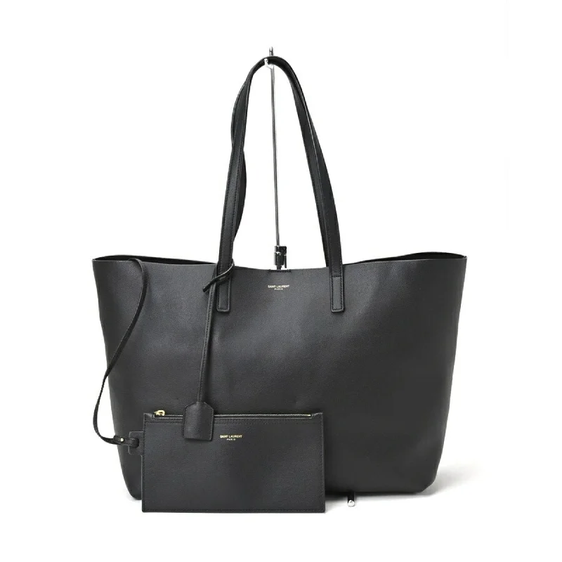 Handle bags with sleek zippers for closure -Saint Laurent  Leather Tote Bag (Pre-Owned)