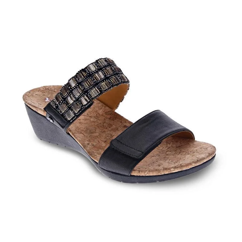 Casual sandals for women with lightweight construction and adjustable ankle straps-Sorrento Wedge Sandals