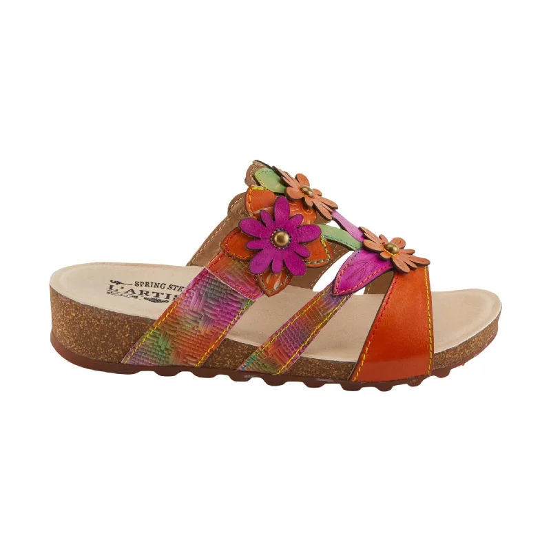 Stylish sandals for women with thick straps and chic buckle details for casual outfits-Spring Step L'artiste Women's Lavonda Sandals - Orange Multi