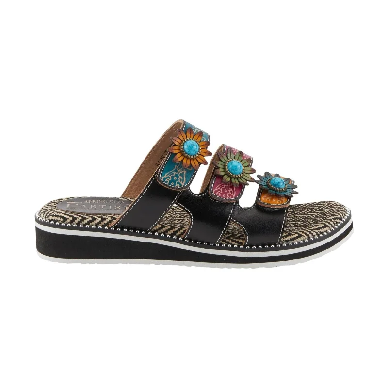 Summer sandals for women with breathable design and comfortable fit-Spring Step Women's L'artiste Maryse Sandals - Black Multi