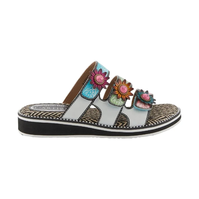 Waterproof sandals for men with durable straps and slip-resistant soles-Spring Step Women's L'artiste Maryse Sandals - White Multi