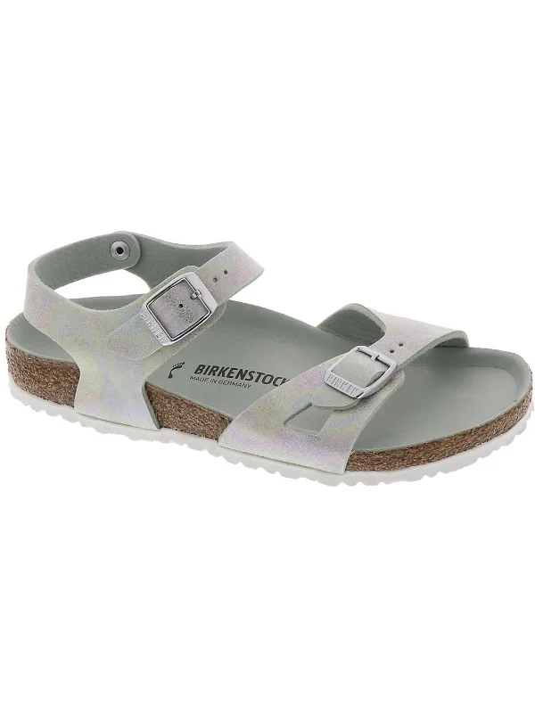 Comfortable sandals for women with contoured footbed and easy-to-adjust straps-Rio Girls Big Kid Footbed Slingback Sandals