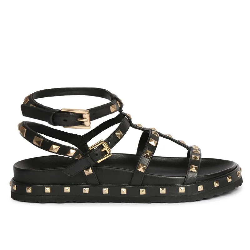 Beach sandals for men with breathable design and adjustable straps for comfort-Alicia Studded Strappy Sandals