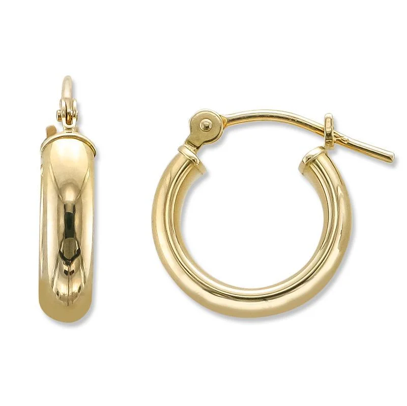 Best hoop earrings with geometric pendants for a modern, chic appeal-14KT YELLOW GOLD 5/8 INCHES DIAMETER HOOP EARRINGS