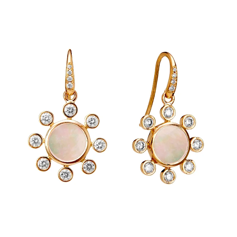 Hoop earrings with circle designs for a classic and timeless shape-Pearl Diamond Earrings