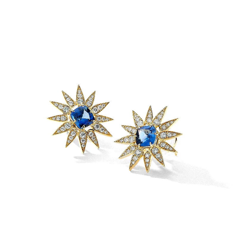 Hoop earrings with a matte finish for a sleek and sophisticated appearance-Cosmic Starburst Earrings