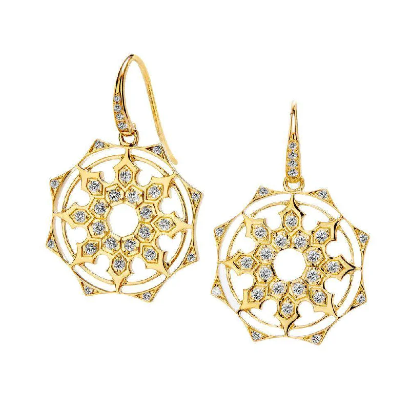 Hoop earrings with polished metal for a shiny and high-quality finish-Cosmic Octagon Earrings