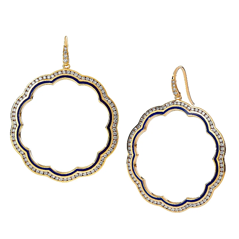 Medium hoop earrings for an everyday look with the perfect balance of style-Camellia Enamel Earrings