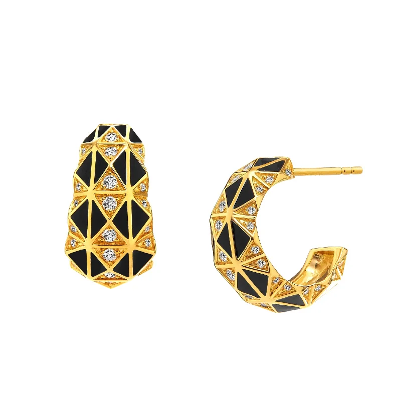 Medium hoop earrings for an everyday look with the perfect balance of style-Enamel Hoops