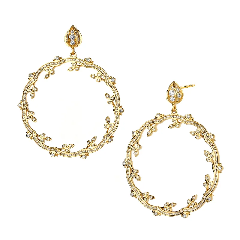 Best hoop earrings with stacked layers for a dimensional and bold look-Diamond Twine Earrings