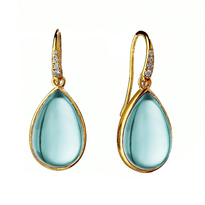 Best hoop earrings with geometric shapes for a modern and artistic appeal-Drop Cabochon Earrings