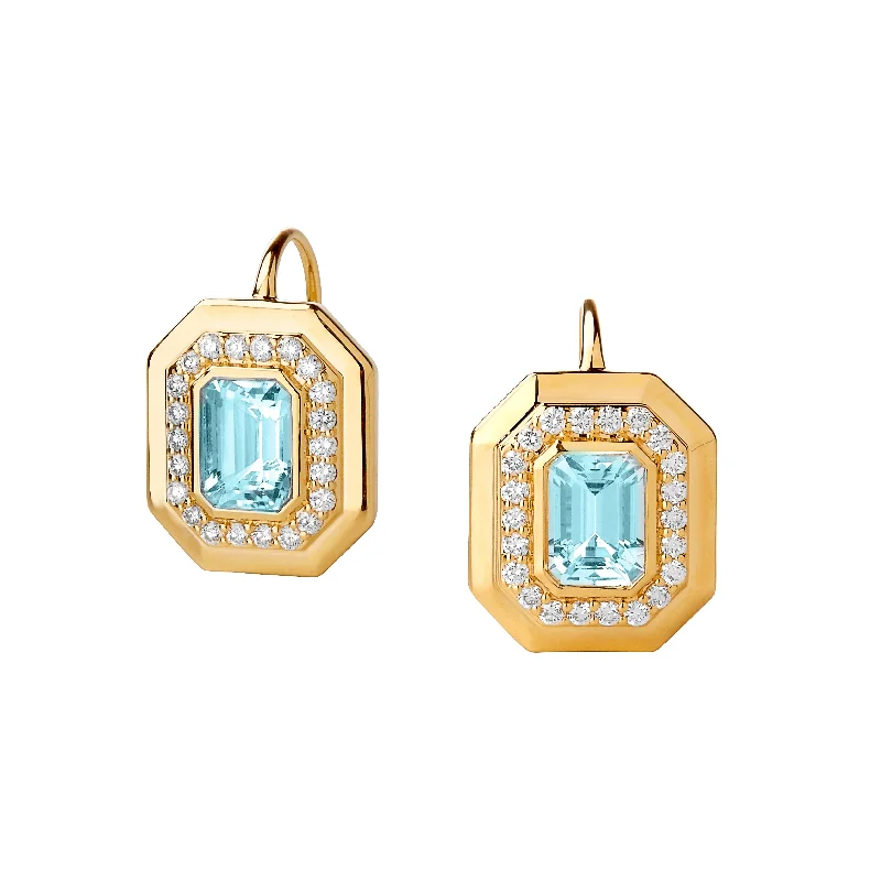 Hoop earrings with rhinestone embellishments for a glamorous and sparkling look-Emerald Cut Earrings