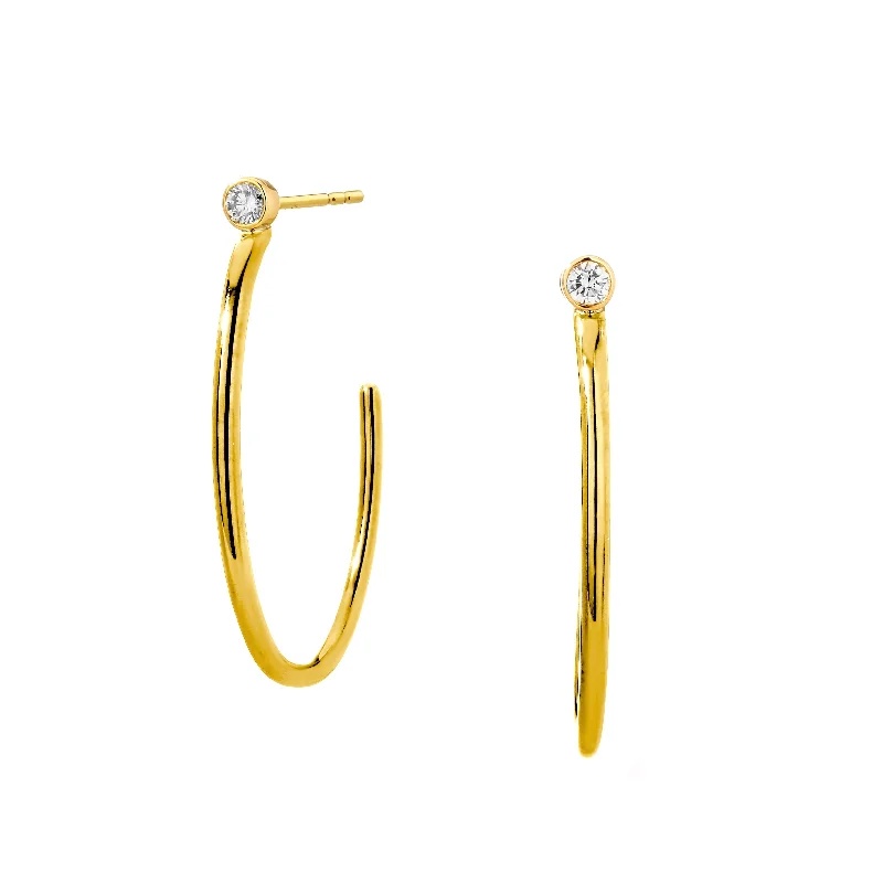 Hoop earrings with textured finishes for a vintage and classic style-Gold Hoops