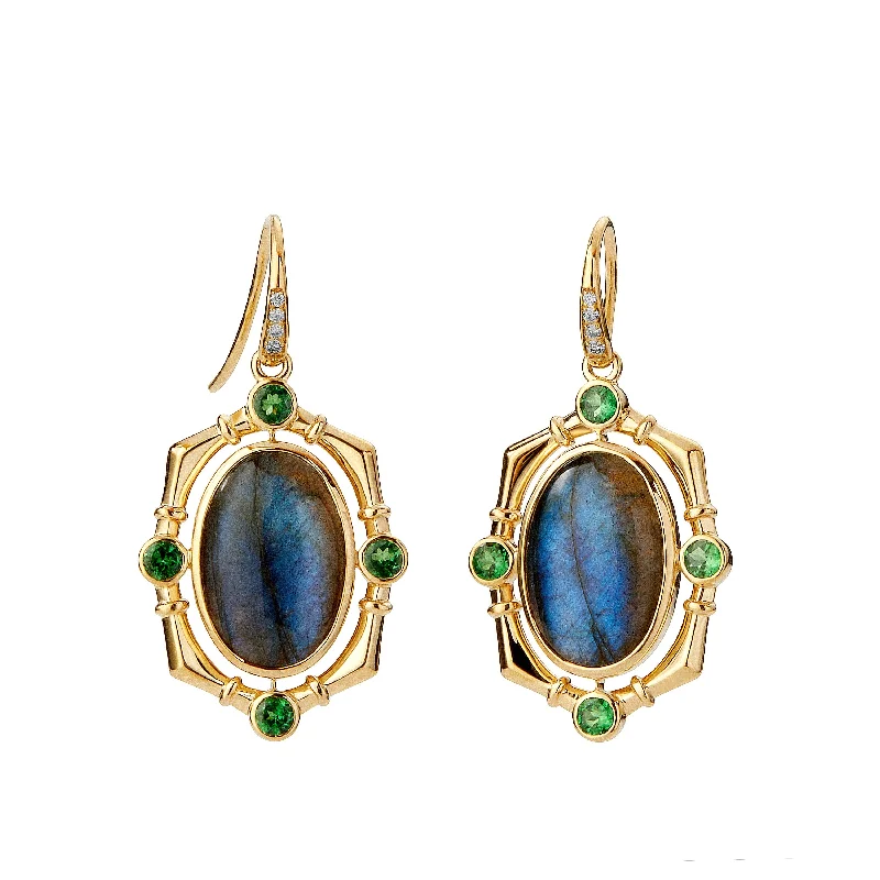 Best hoop earrings with stacked layers for a dimensional and bold look-Labradorite Earrings