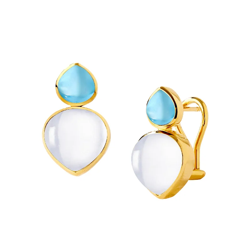 Small hoop earrings for a delicate and understated everyday wear-Heart Cabochon Earrings