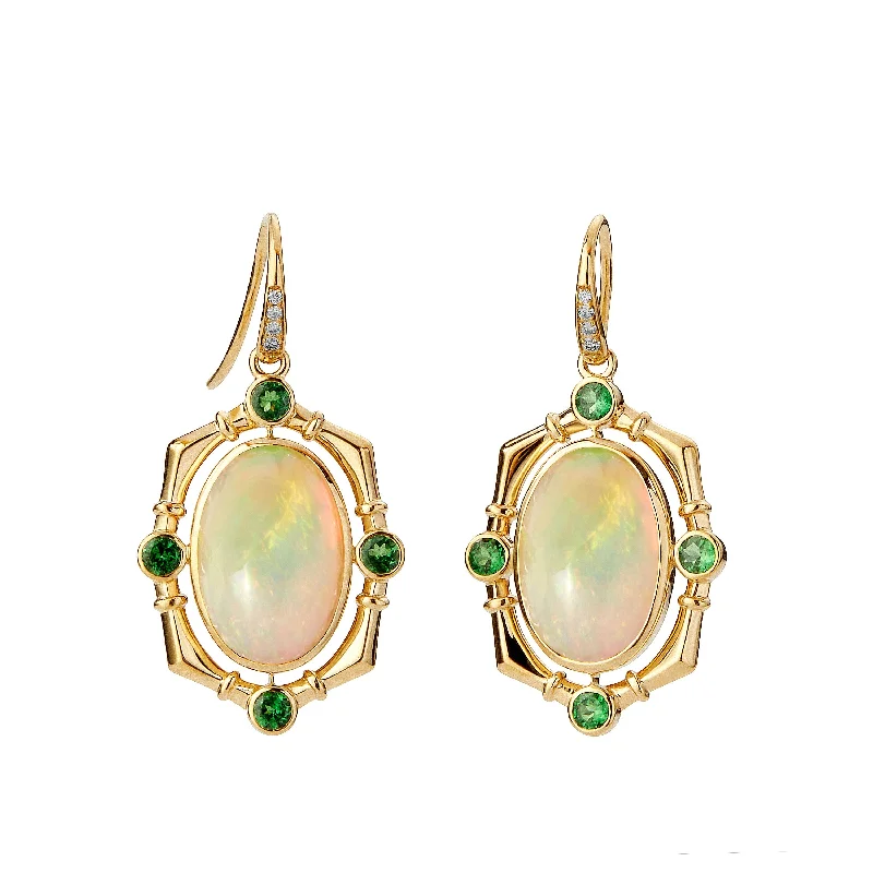 Best hoop earrings with angel wing accents for a spiritual and meaningful design-Opal Earrings