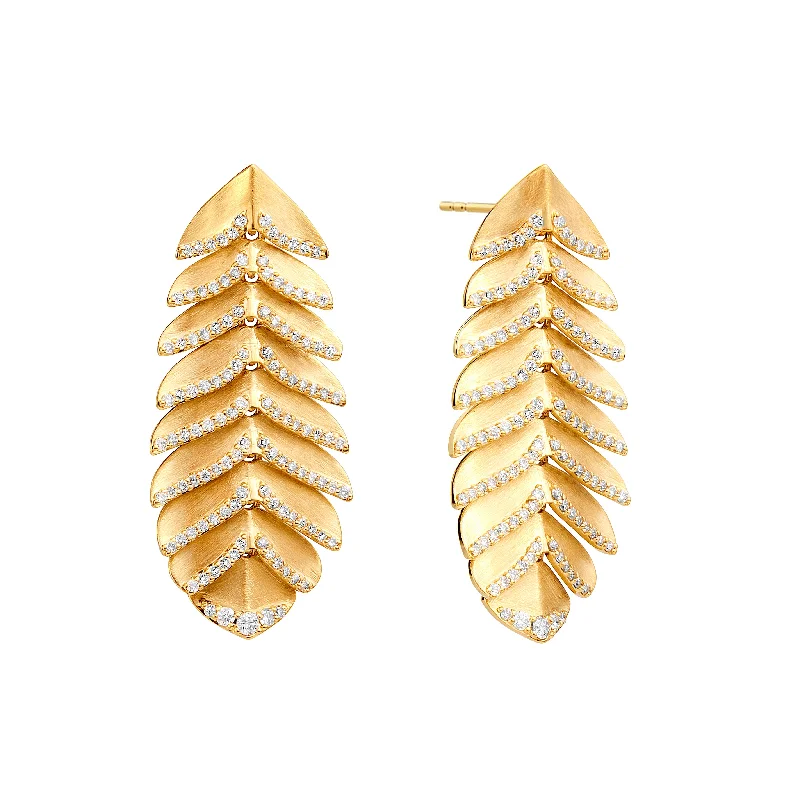 Hoop earrings with abstract shapes for an artistic and creative touch-Feather Earrings