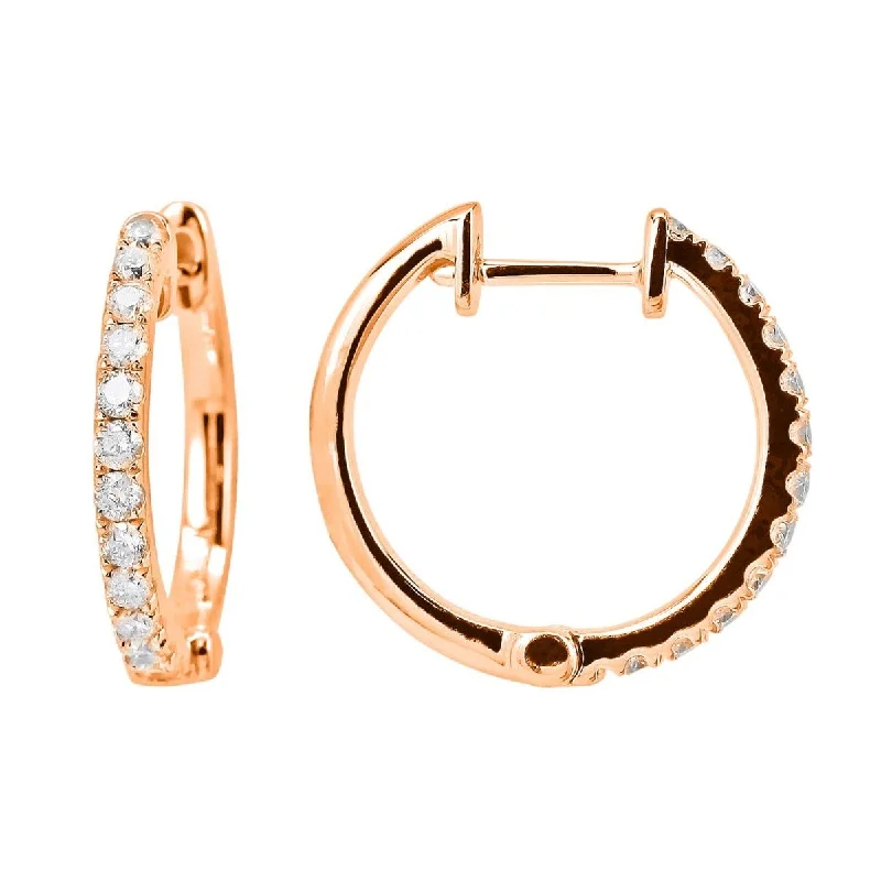 Best hoop earrings with satin ribbons for a soft, feminine appearance-18KT GOLD 0.30 CTW DIAMOND HOOP EARRINGS