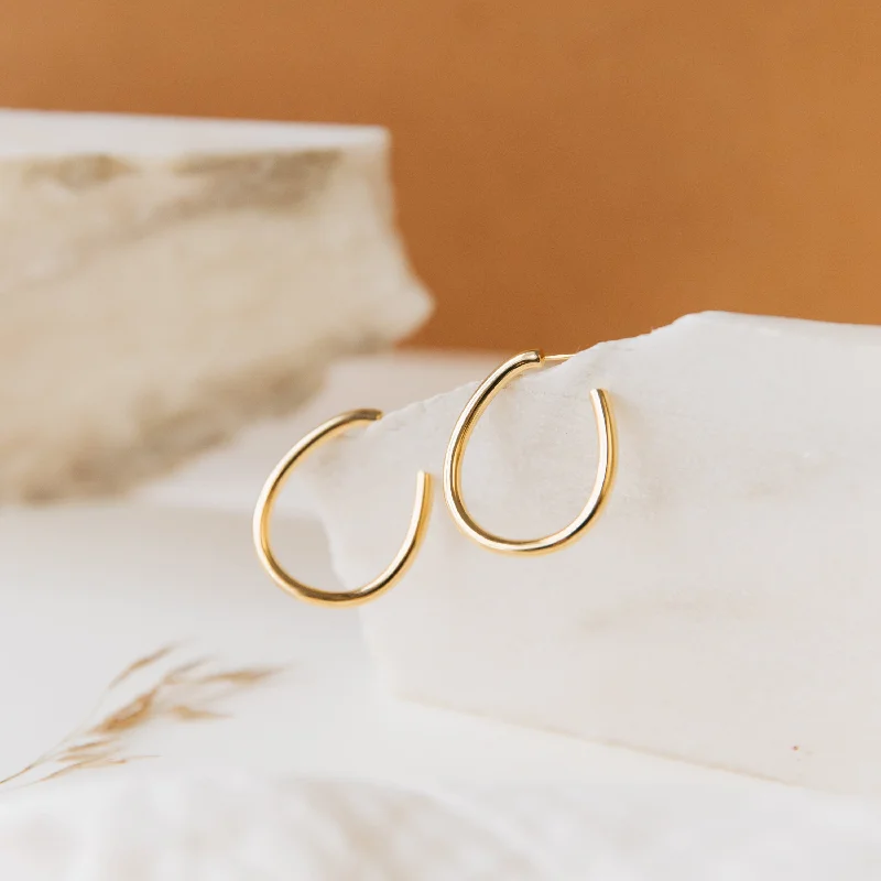 Best hoop earrings with lever-back closures for secure and easy wear-Anine Oval Hoops