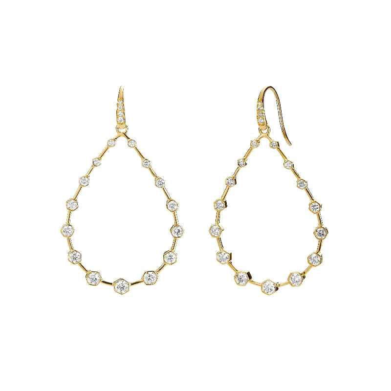 Best hoop earrings with rose gold for a romantic and warm aesthetic-Large Pear Earrings