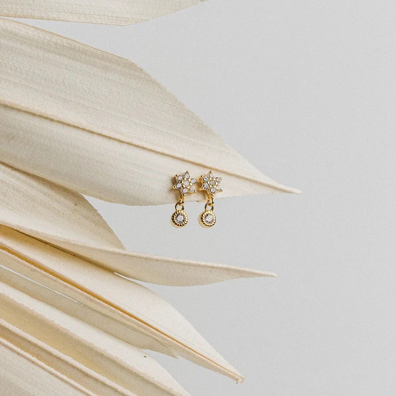 Hoop earrings with tortoiseshell designs for a chic and classic style-Lexi Flower Studs