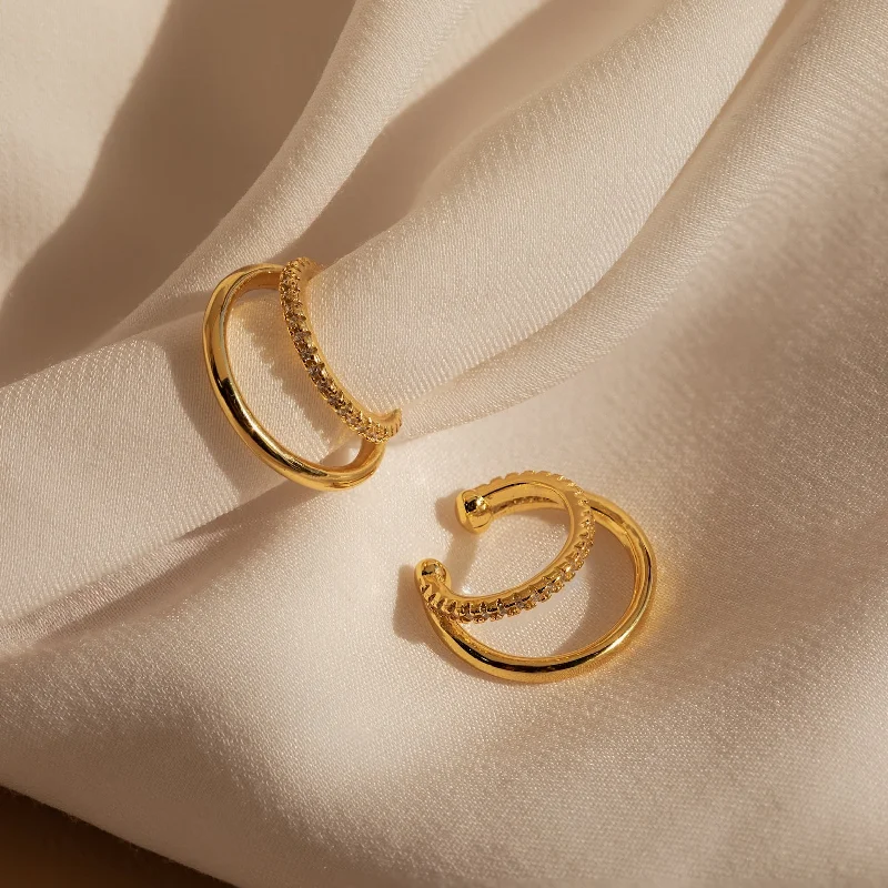 Best hoop earrings with rose gold for a romantic and warm aesthetic-Lydia Duo Cuffs