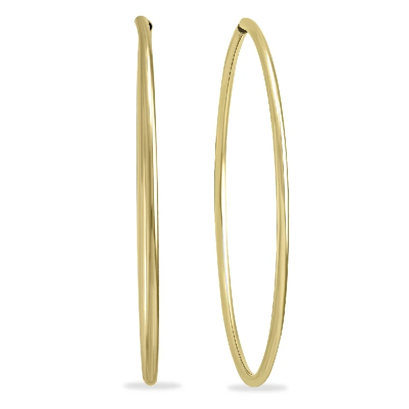 Hoop earrings with infinity loop designs for a continuous and eternal shape-Marquee Jewels 1 1/2 Inch Endless 14K Yellow Gold Filled Hoop Earrings