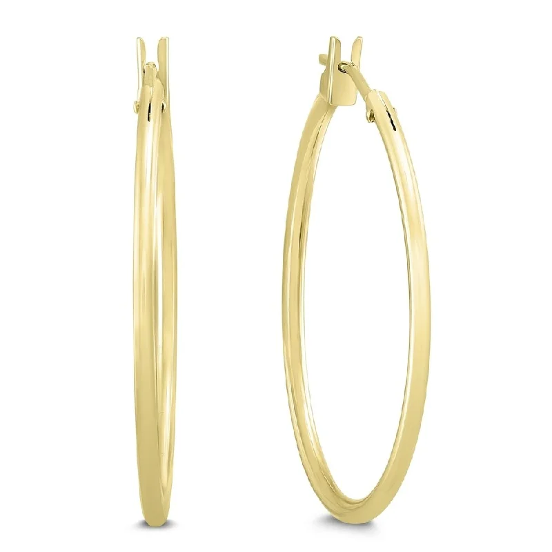 Medium hoop earrings for an everyday look with the perfect balance of style-Marquee Jewels 14K Yellow Gold 25MM Hoop Earrings (1.5MM Gage)