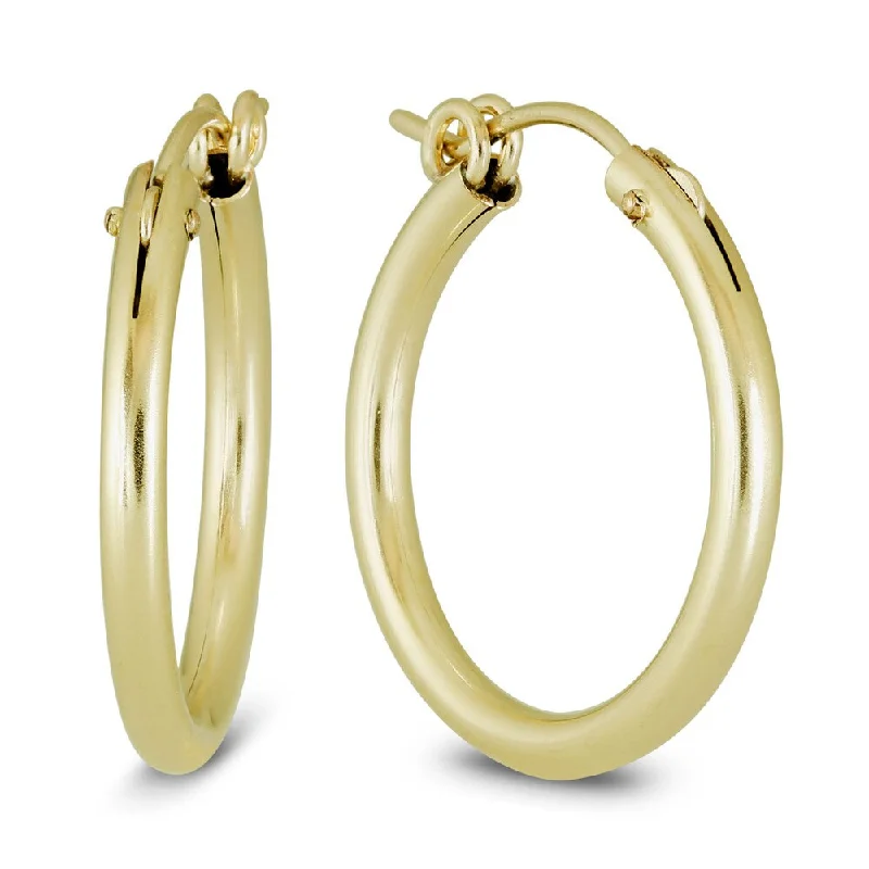 Hoop earrings with a matte finish for a sleek and sophisticated appearance-Marquee Jewels 14k Yellow Gold Filled 22 mm Hoop Earrings