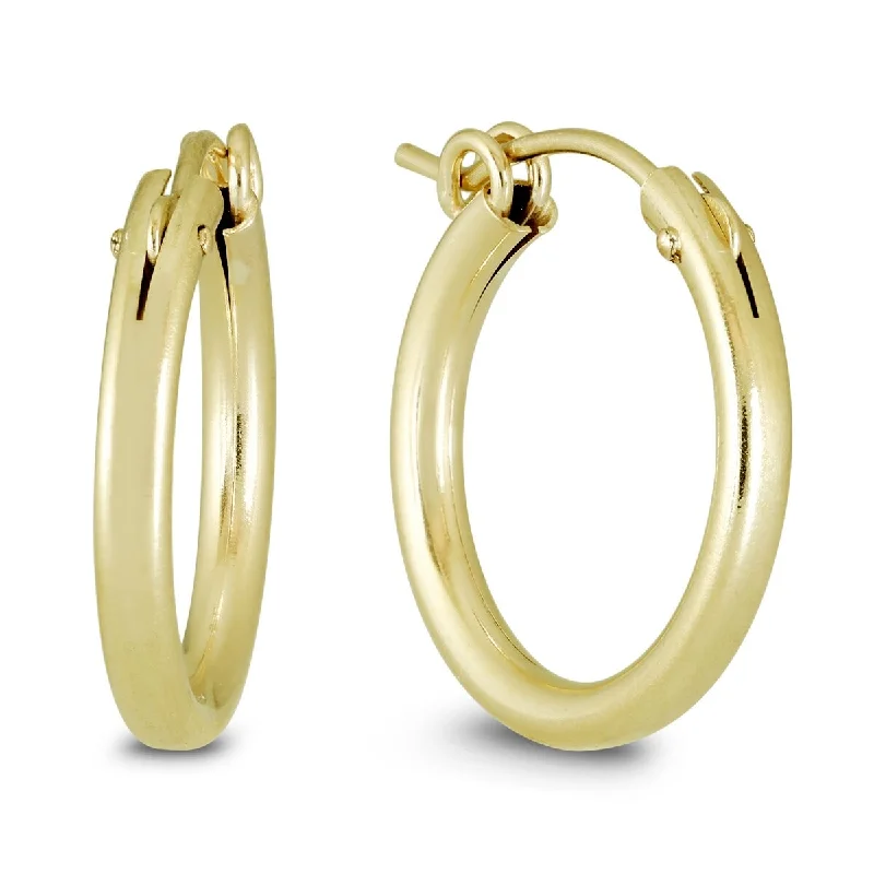 Best hoop earrings with vintage coins for a retro, antique-inspired style-Marquee Jewels 14k Yellow Gold Filled Hoop Earrings (19 MM)