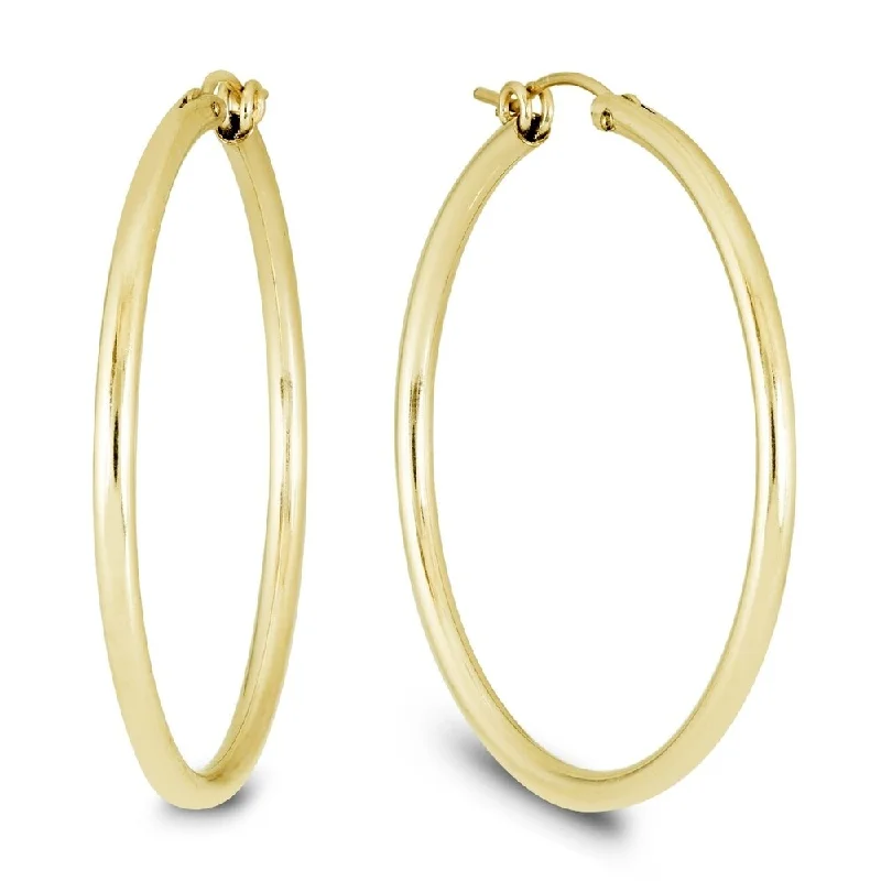 Best hoop earrings with intricate beaded details for a textured, stylish appearance-Marquee Jewels 14K Yellow Gold Filled Hoop Earrings (41mm)