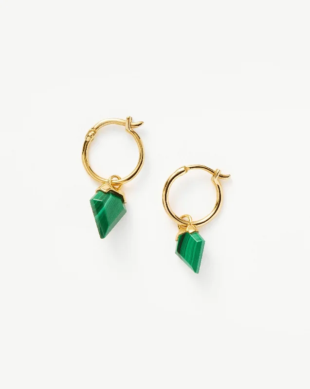 Best hoop earrings with geometric hexagon shapes for a modern, angular look-Mini Shield Hoop Earrings