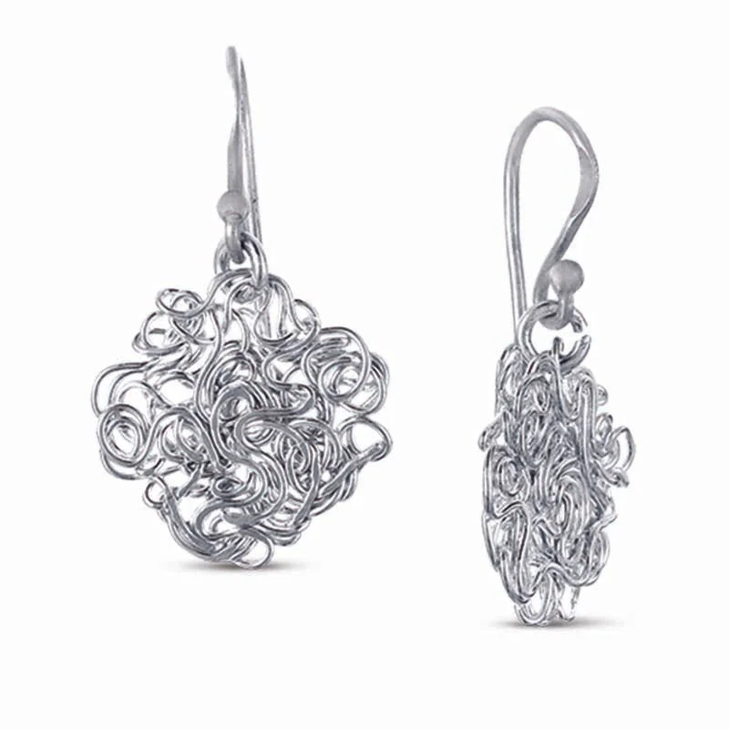 Best hoop earrings with Swarovski crystals for added sparkle and luxury-STERLING SILVER DANGLE EARRINGS