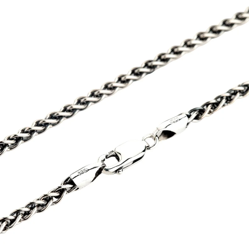 Best necklaces and pendants with silver chains for a sleek, timeless look-3.5mm Wheat Chain Sterling Silver Necklace