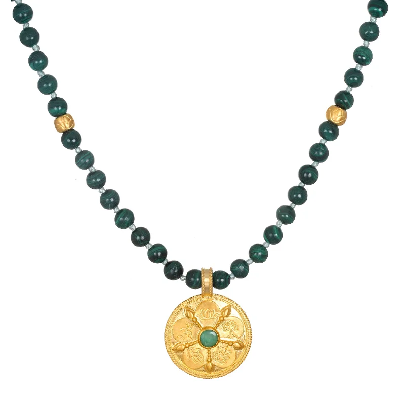 Stunning necklaces and pendants with birthstone pendants for a personal touch-All Paths Malachite Mala Necklace