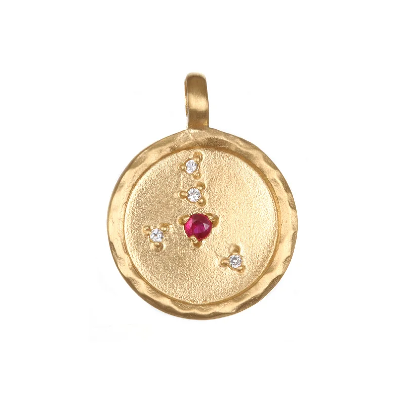 Necklaces and pendants with enamel accents for a colorful, eye-catching appearance-Cancer Zodiac Charm