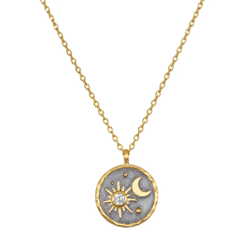 Necklaces and pendants with celestial starburst designs for a radiant look-Celestial Birthstone Necklace - April