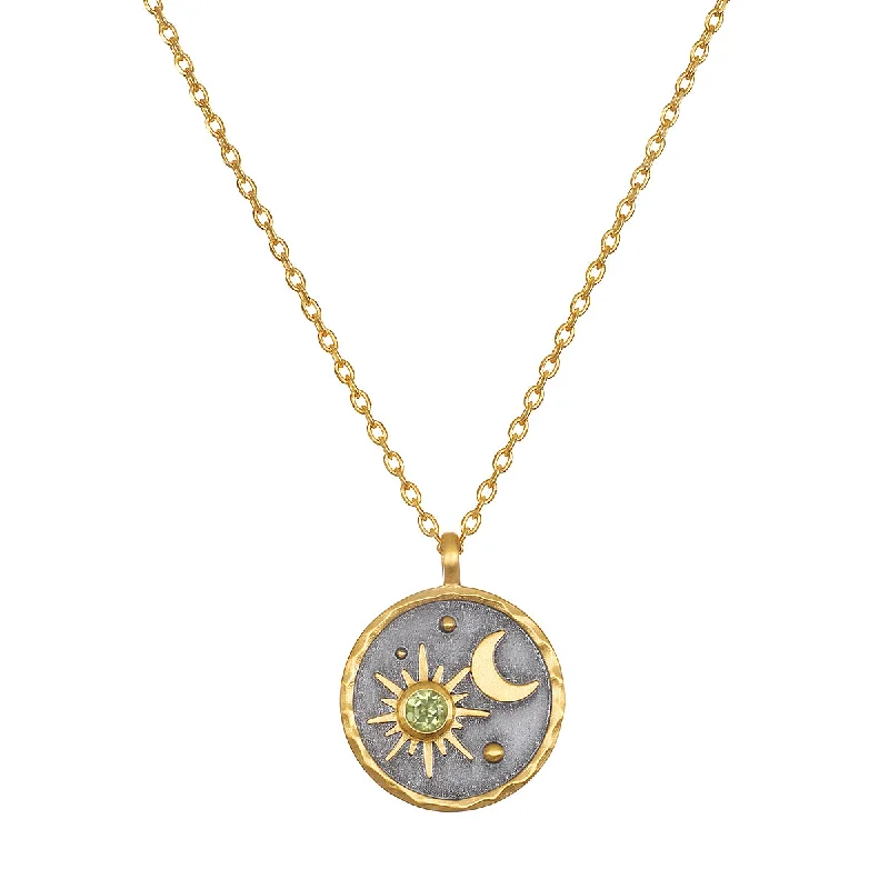 Best necklaces and pendants with cross pendants for a spiritual, meaningful symbol-Celestial Birthstone Necklace - August