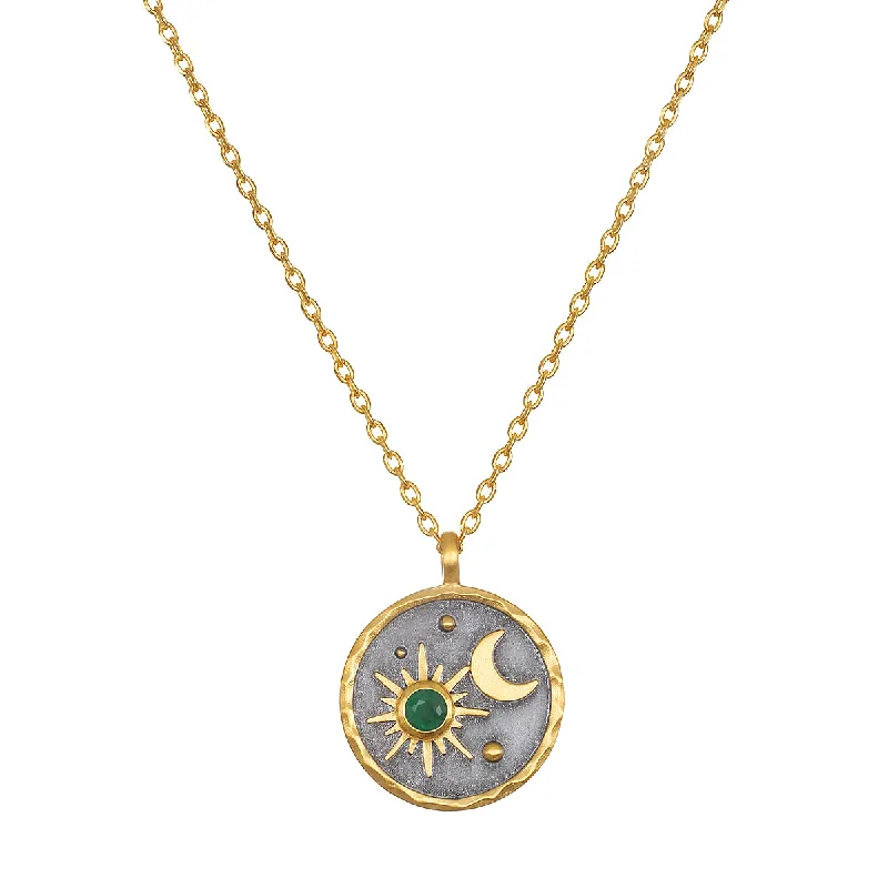 Unique necklaces and pendants with tree of life motifs for nature-inspired elegance-Celestial Birthstone Necklace - May