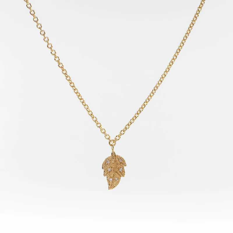 Personalized necklaces and pendants with initials for a customized and meaningful gift-Gold Vermeil Leaf Necklace