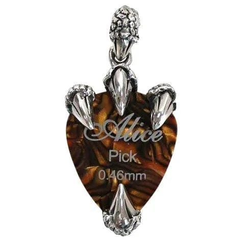 Best necklaces and pendants with floral designs for a feminine and elegant feel-Dragon Claw Sterling Silver Guitar Pick Holder Men's Pendant