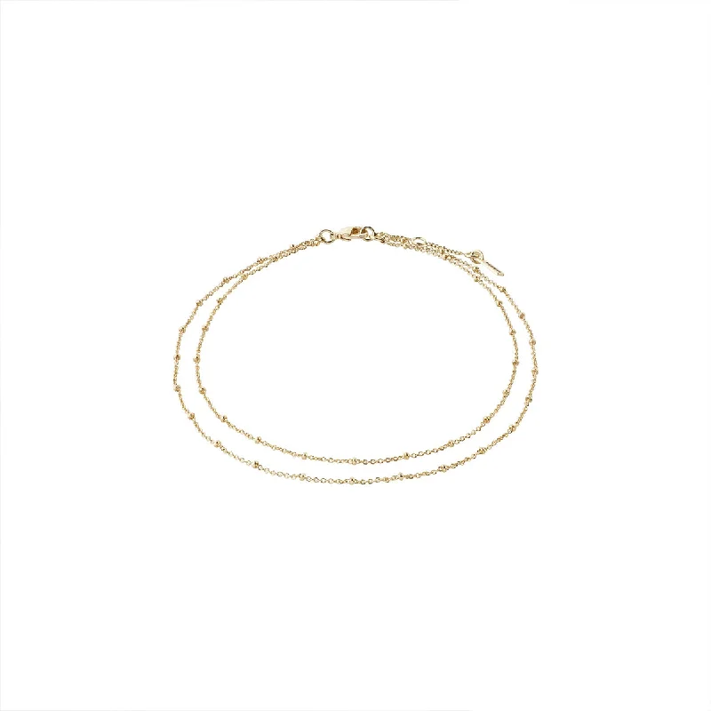 Best necklaces and pendants with matching earrings for a coordinated, elegant look-Elka Gold Plated Ankle Chain