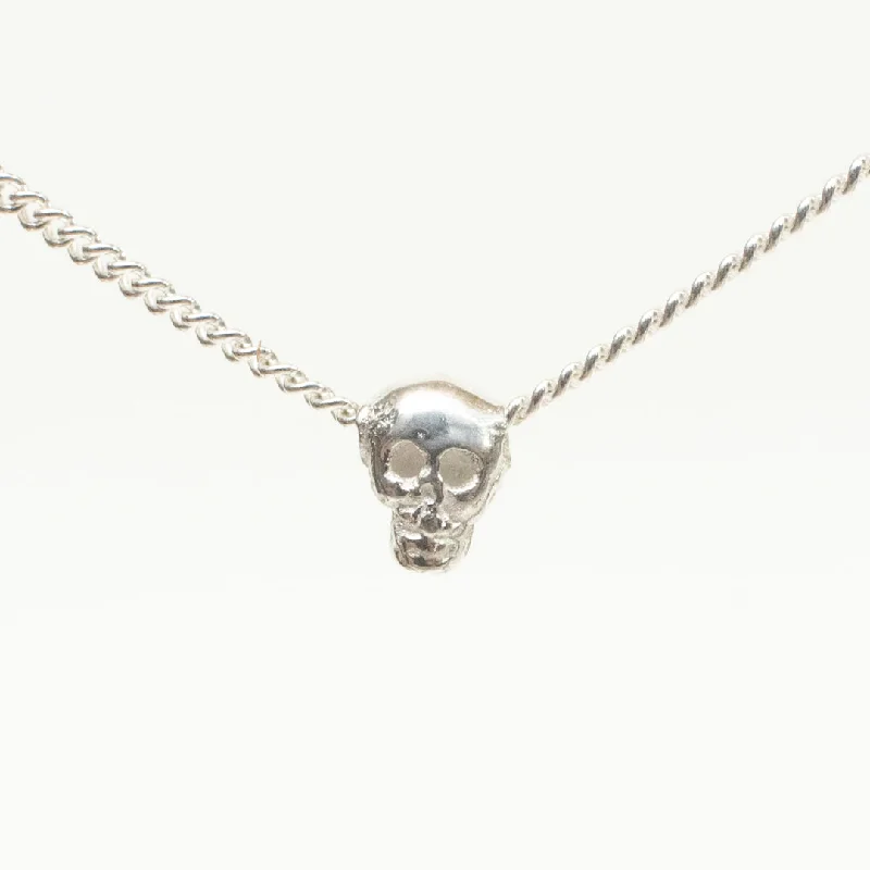 Stunning necklaces and pendants with birthstone pendants for a personal touch-Extra Small Silver Skull Necklace