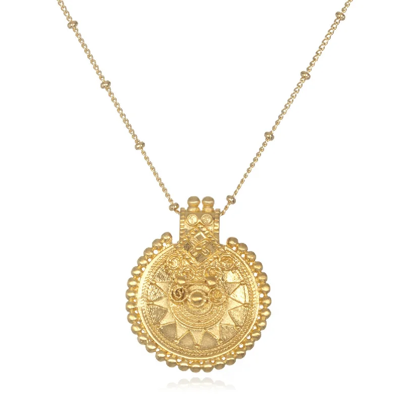 Best necklaces and pendants with silver chains for a sleek, timeless look-Gold Mandala Necklace