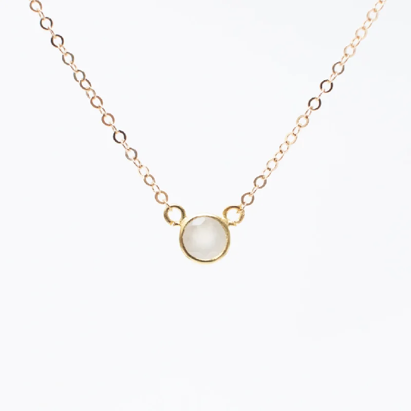 Necklaces and pendants with leaf-shaped designs for an earthy, organic feel-Gold Moonstone Comini Circle Stone Necklace