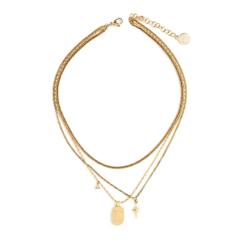 Trendy necklaces and pendants with geometric shapes for a modern aesthetic-Gold Plated Paola Necklace