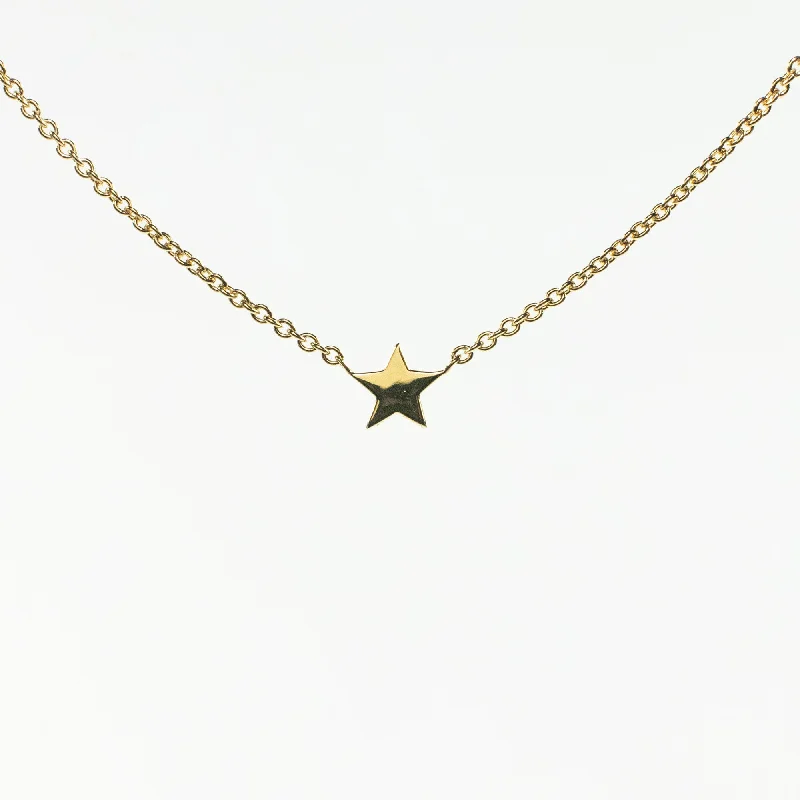 Beautiful necklaces and pendants with gemstone teardrops for an elegant effect-Gold Vermeil Star Necklace