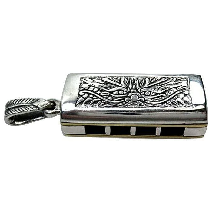 Best necklaces and pendants with rose gold for a warm and romantic appeal-Sterling Silver Demon Harmonica Pendant