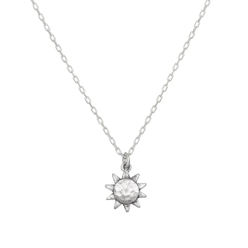 Elegant necklaces and pendants with onyx stones for a sleek, polished look-Here Comes the Sun Silver Necklace