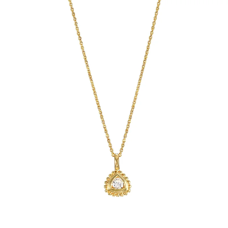 Simple necklaces and pendants with bar pendants for a sleek modern design-Incandescent Spirit 14kt Gold Diamond Necklace 